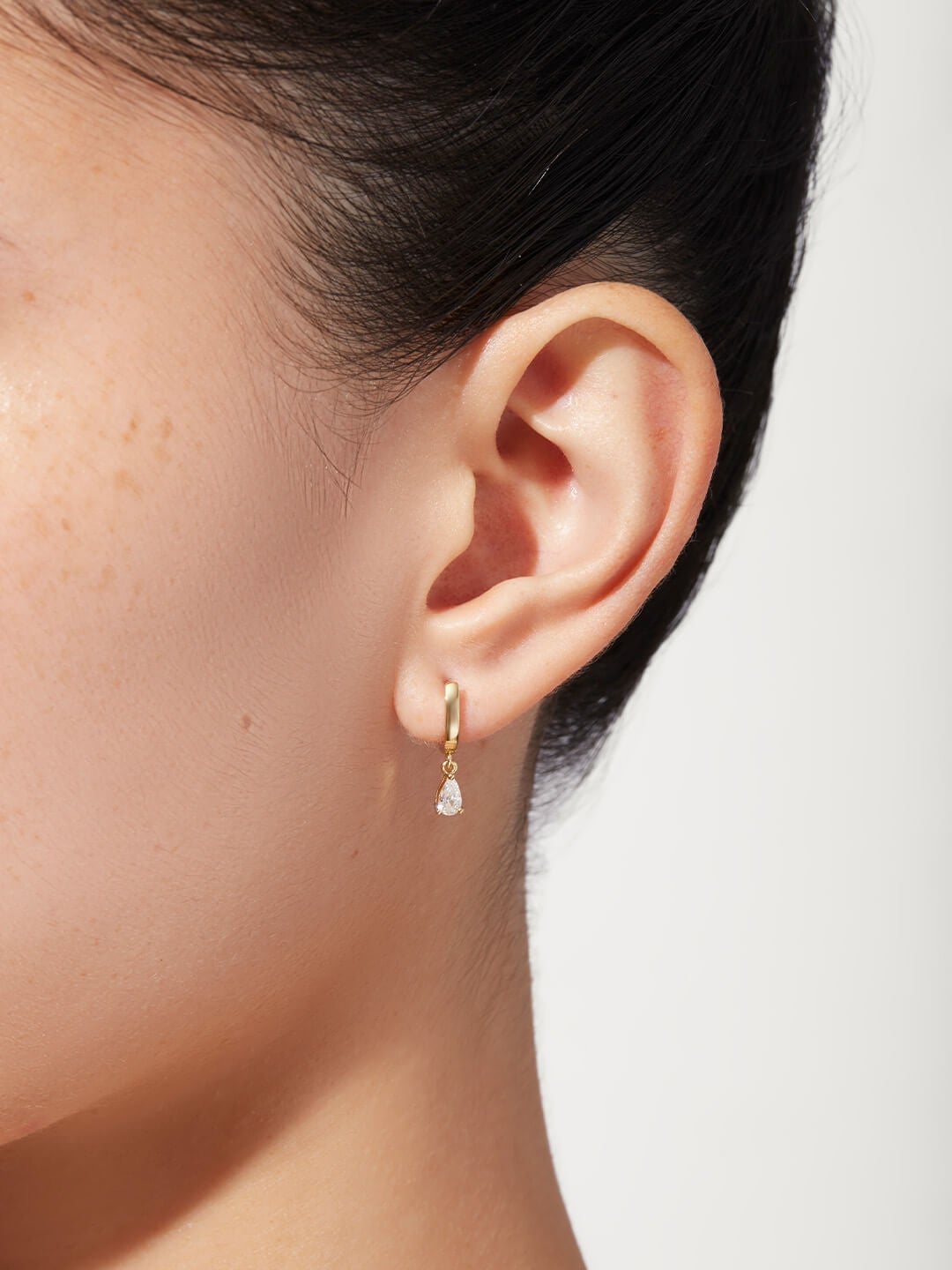 Ana Luisa Jewelry Earrings Huggie Hoop Mini Teardrop Earrings Emme Mini Gold