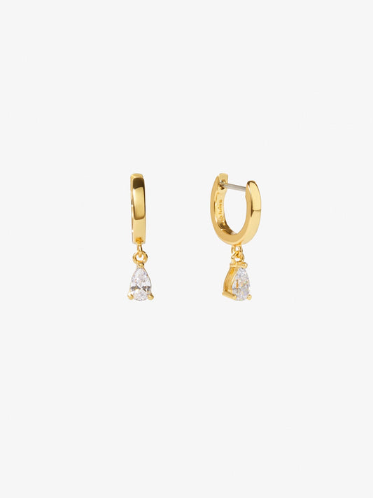 Ana Luisa Jewelry Earrings Huggie Hoop Mini Teardrop Earrings Emme Mini Gold