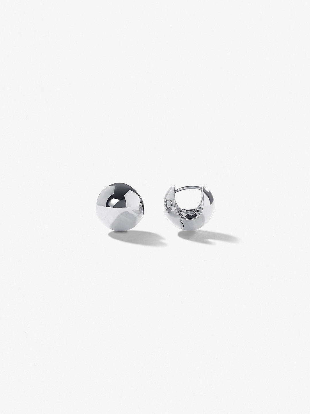 Ana Luisa Jewelry Earrings Huggies Silver Sphere Hoop Earrings Mini Abby Silver