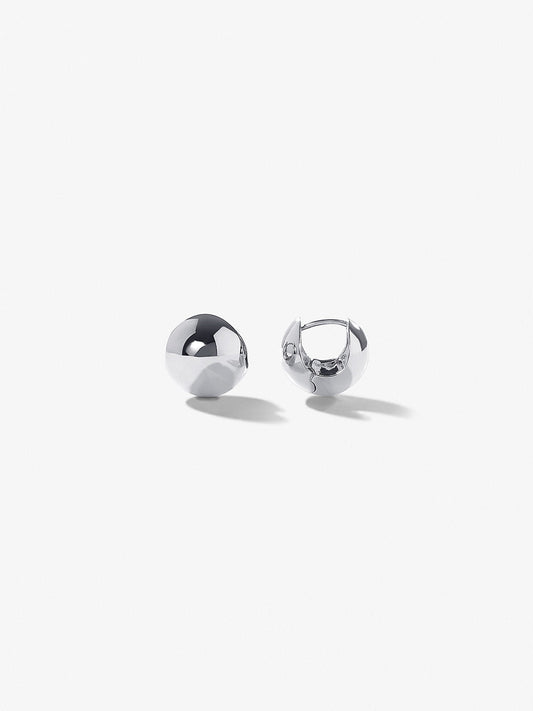 Ana Luisa Jewelry Earrings Huggies Silver Sphere Hoop Earrings Mini Abby Silver