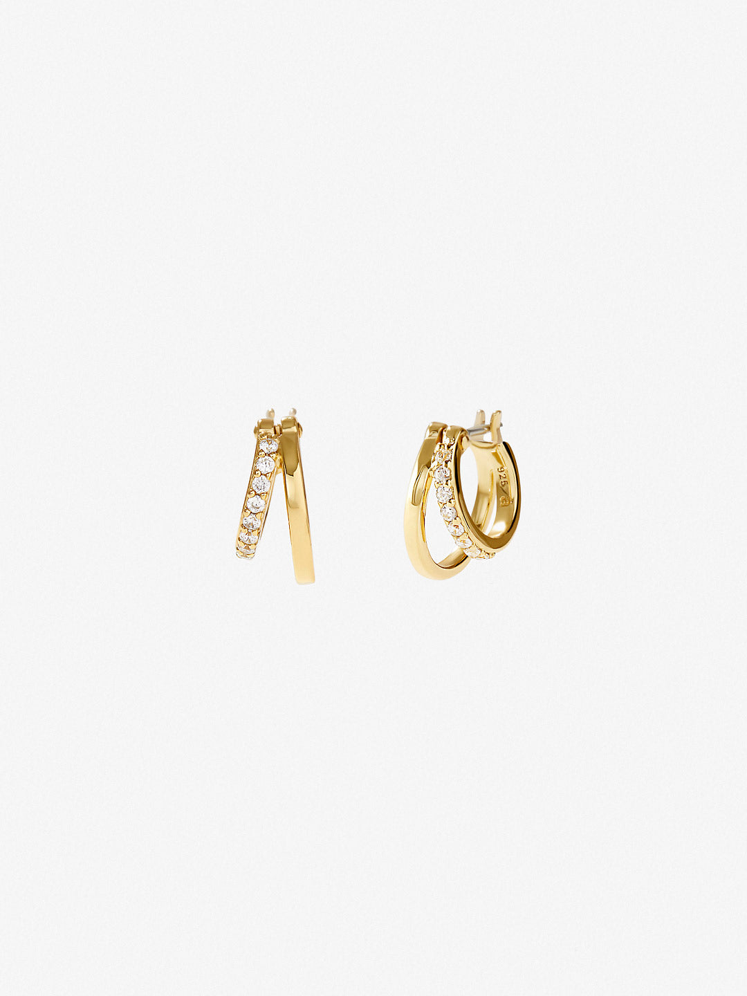 Ana Luisa Jewelry Earrings Medium Hoops Double Hoop Earrings Toda Mini Silver