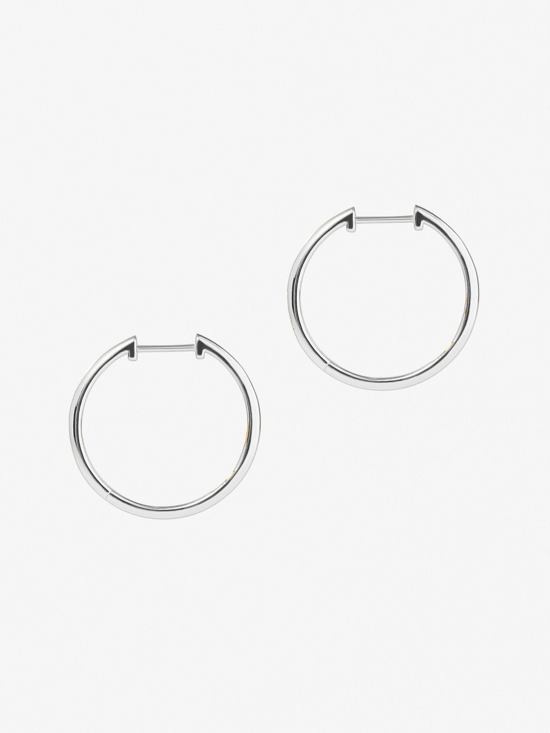 Ana Luisa Jewelry Earrings Medium Hoops Medium Slim Endless Hoops Lo Medium Silver Silver