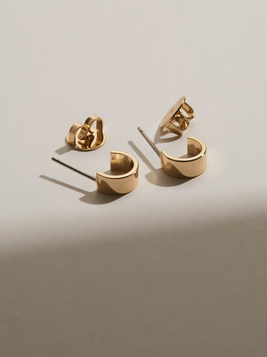 Ana Luisa Jewelry Earrings Mini Flat Band Hoops Mini Georgia Gold
