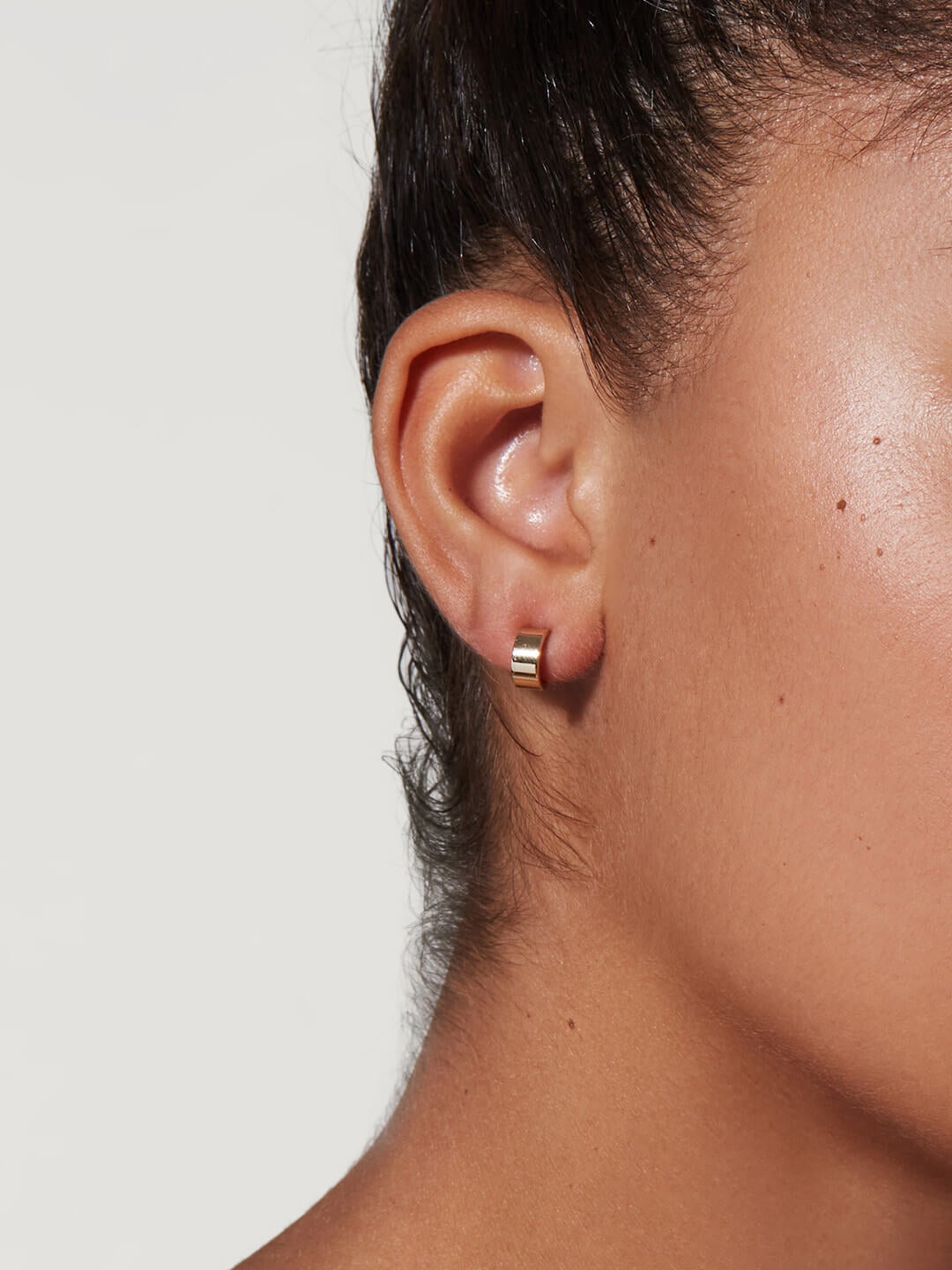 Ana Luisa Jewelry Earrings Mini Flat Band Hoops Mini Georgia Gold