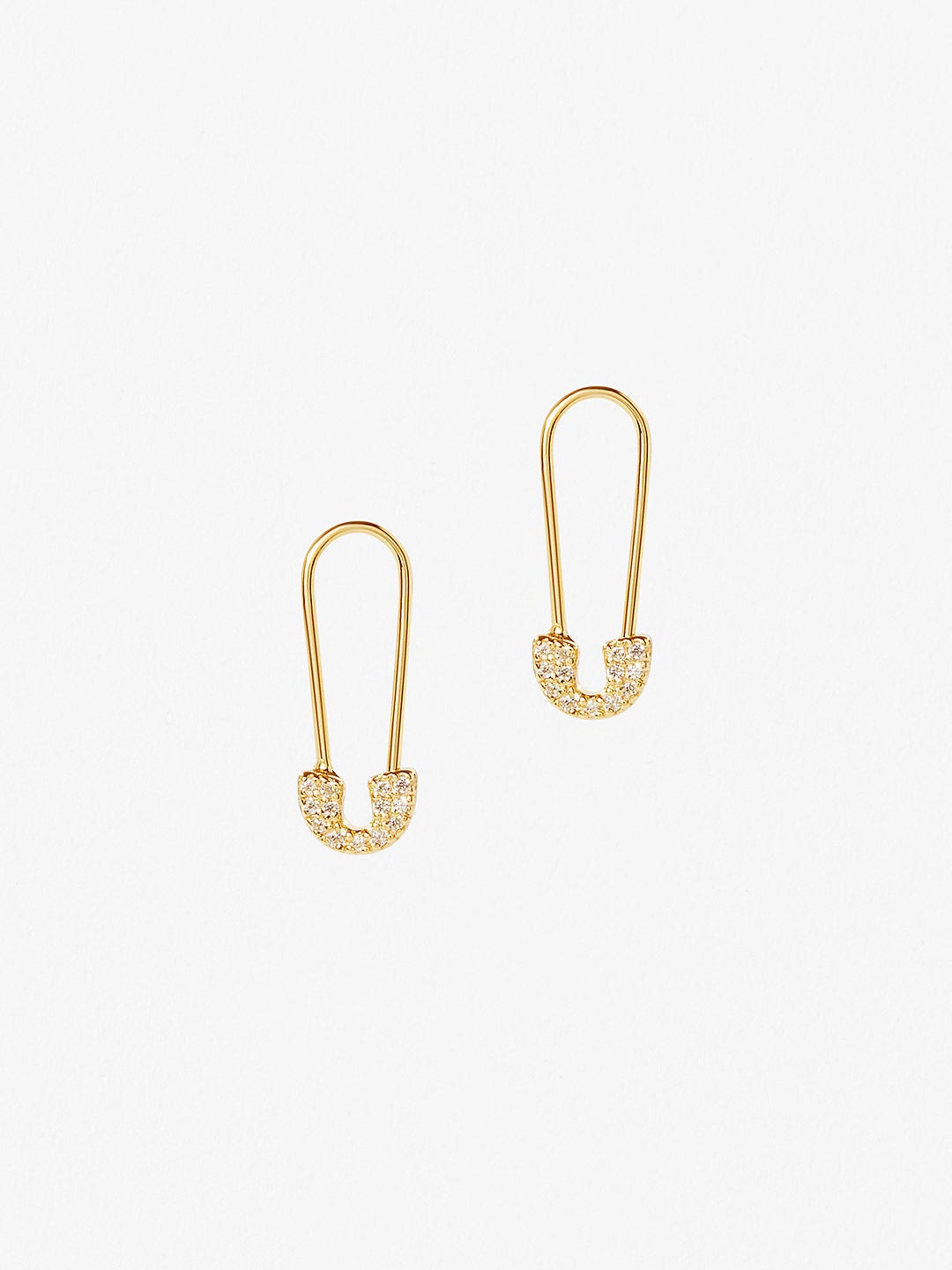Ana Luisa Jewelry Earrings Pin Earrings Pave Safety Pin Earrings Dee Silver