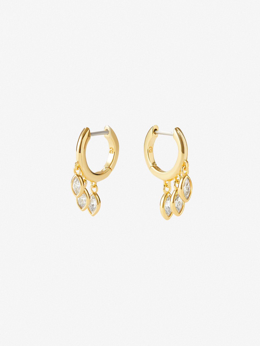 Ana Luisa Jewelry Earrings Small Hoops Charm Earrings Cali Silver