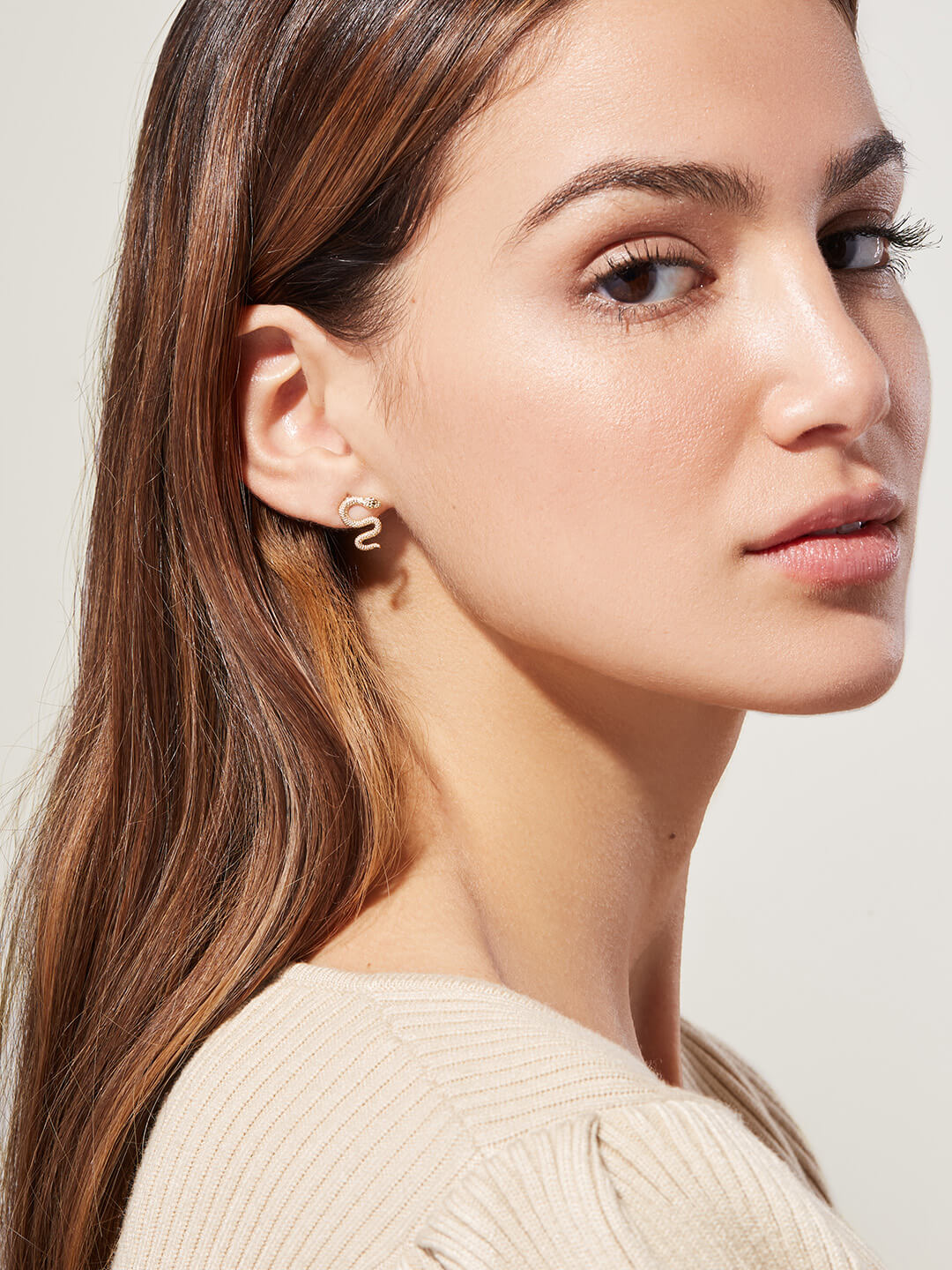 Ana Luisa Jewelry Earrings Studs Delicate Earrings Snake Earrings Boa Gold