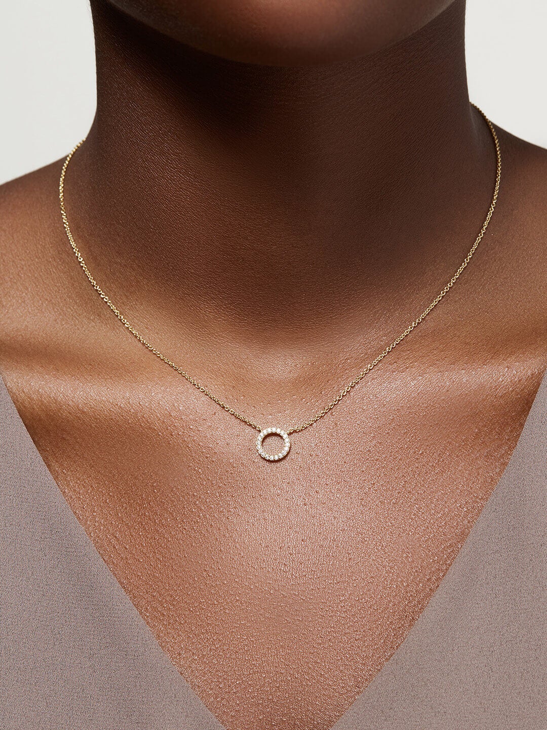 Ana Luisa Jewelry Necklace Chain Necklace Circle Pendant Necklace Oona Silver