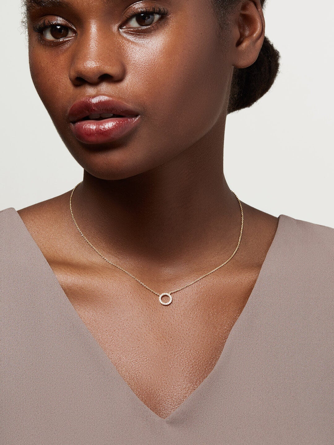 Ana Luisa Jewelry Necklace Chain Necklace Circle Pendant Necklace Oona Silver