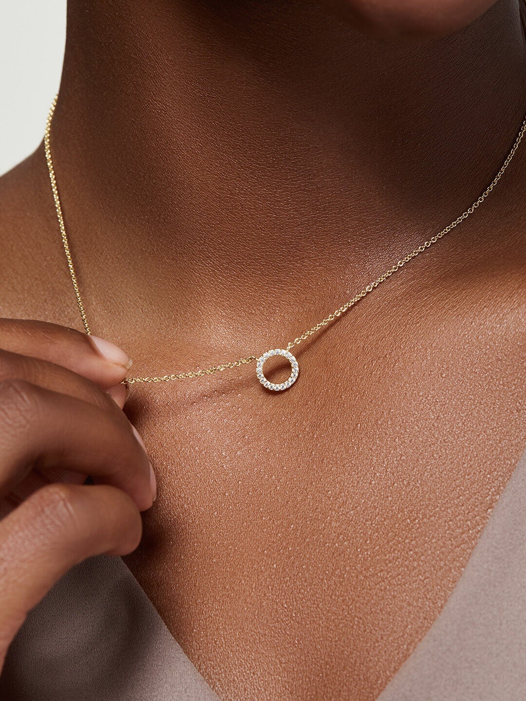 Ana Luisa Jewelry Necklace Chain Necklace Circle Pendant Necklace Oona Silver