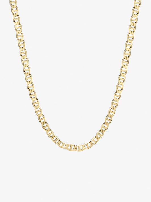 Ana Luisa Jewelry Necklace Chain Necklace Flat Mariner Chain Morgan Wide Gold