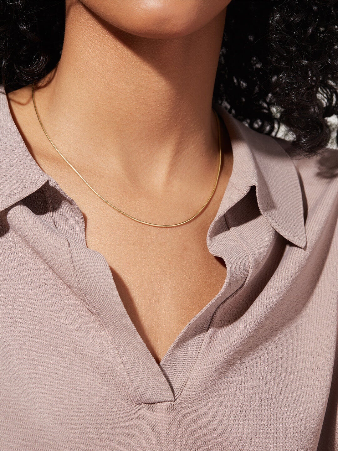 Ana Luisa Jewelry Necklace Chain Necklaces Snake Chain Necklace Ebby Slim Silver
