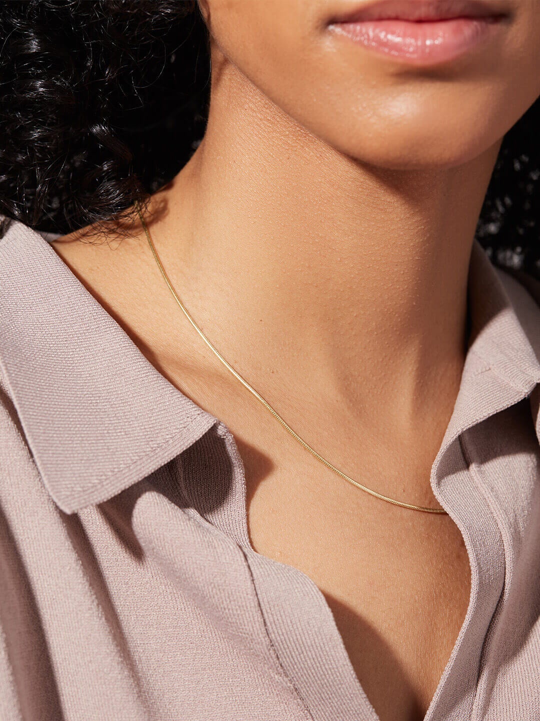 Ana Luisa Jewelry Necklace Chain Necklaces Snake Chain Necklace Ebby Slim Silver