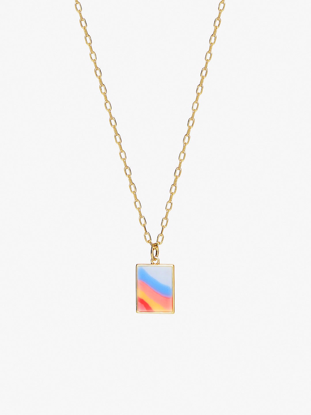 Ana Luisa Jewelry Necklace Pendant Necklace Enamel Pendant Elsa Sunset Gold