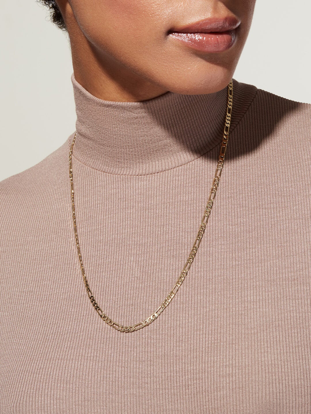 Ana Luisa Jewelry Necklaces Chain Figaro Chain Necklace Leo Bold Long Gold
