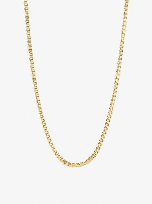 Ana Luisa Jewelry Necklaces Medium Chains Box Chain Necklace Shae Gold