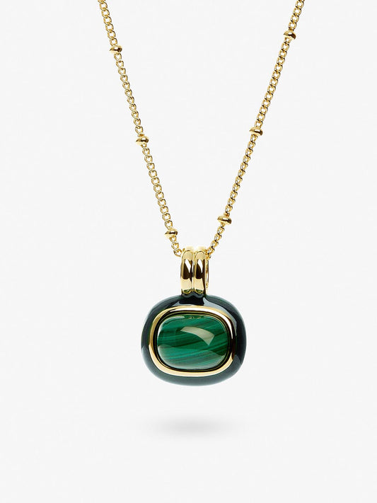 Ana Luisa Jewelry Necklaces Medium Chains Gold Statement Necklace Kensie Malachite Gold