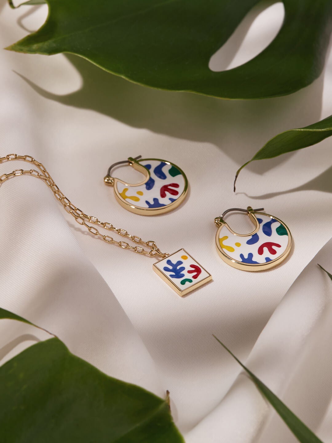 Ana Luisa Jewelry Necklaces Pendant Enamel Pendant Elsa Collage Gold