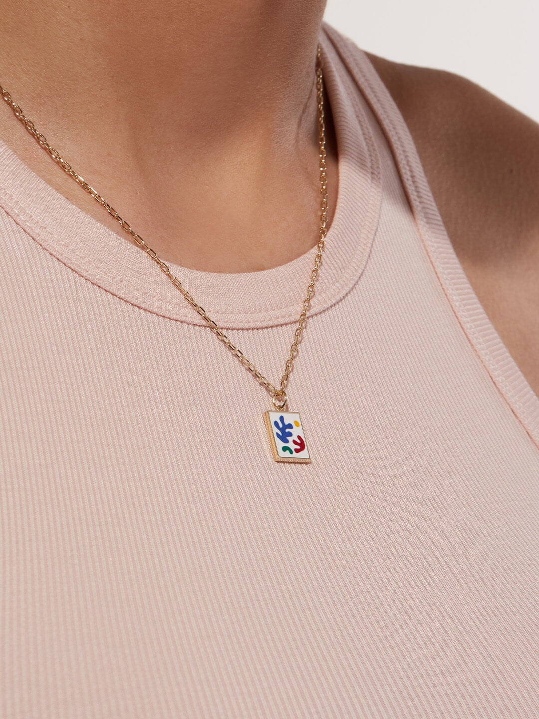 Ana Luisa Jewelry Necklaces Pendant Enamel Pendant Elsa Collage Gold