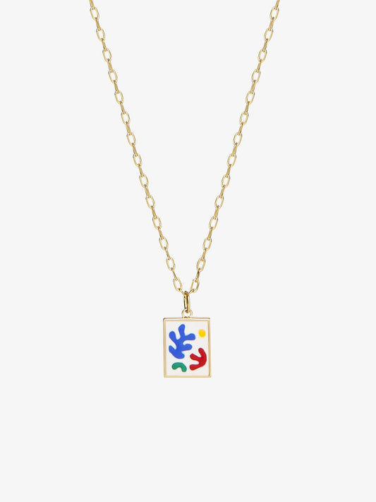 Ana Luisa Jewelry Necklaces Pendant Enamel Pendant Elsa Collage Gold