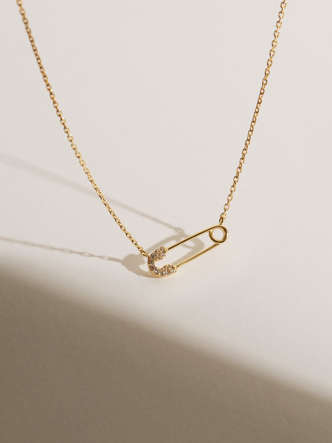 Ana Luisa Jewelry Necklaces Pendant Neckace Pave Safety Pin Necklace Dee Pendant Silver