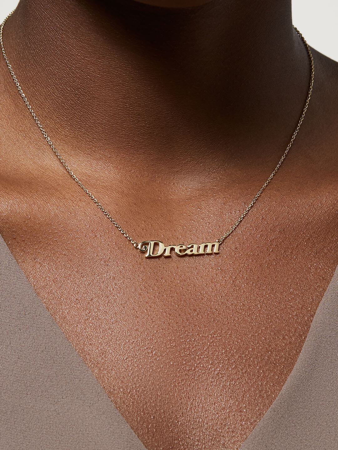 Ana Luisa Jewelry Necklaces Pendant Necklace Nameplate Necklace Dream Gold