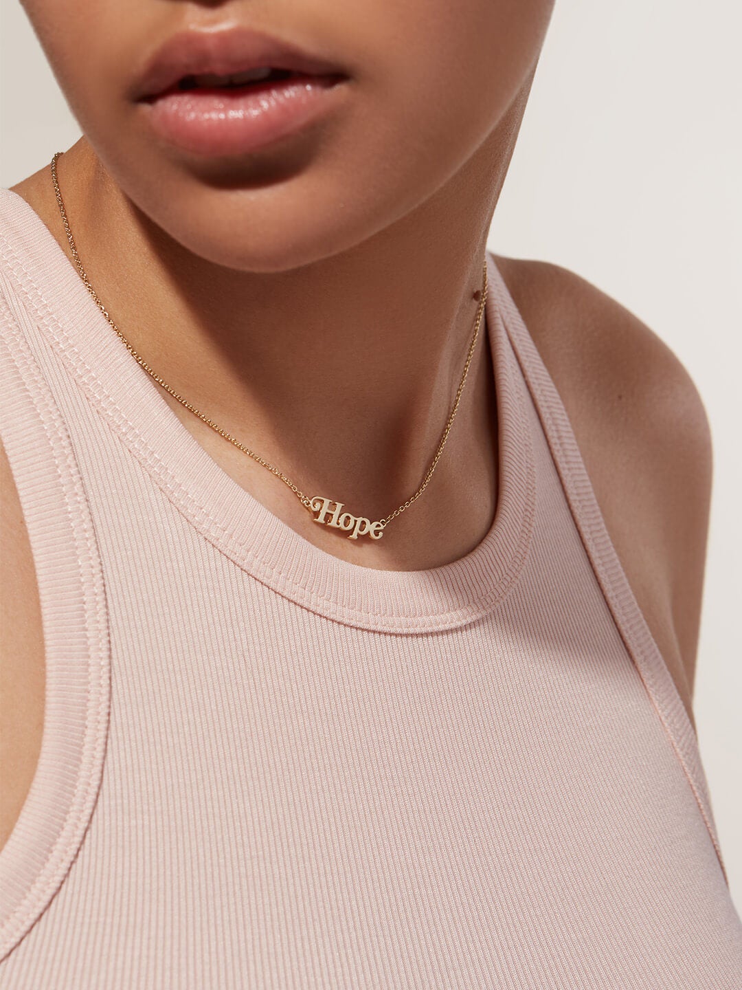 Ana Luisa Jewelry Necklaces Pendant Necklace Nameplate Necklace Hope Gold