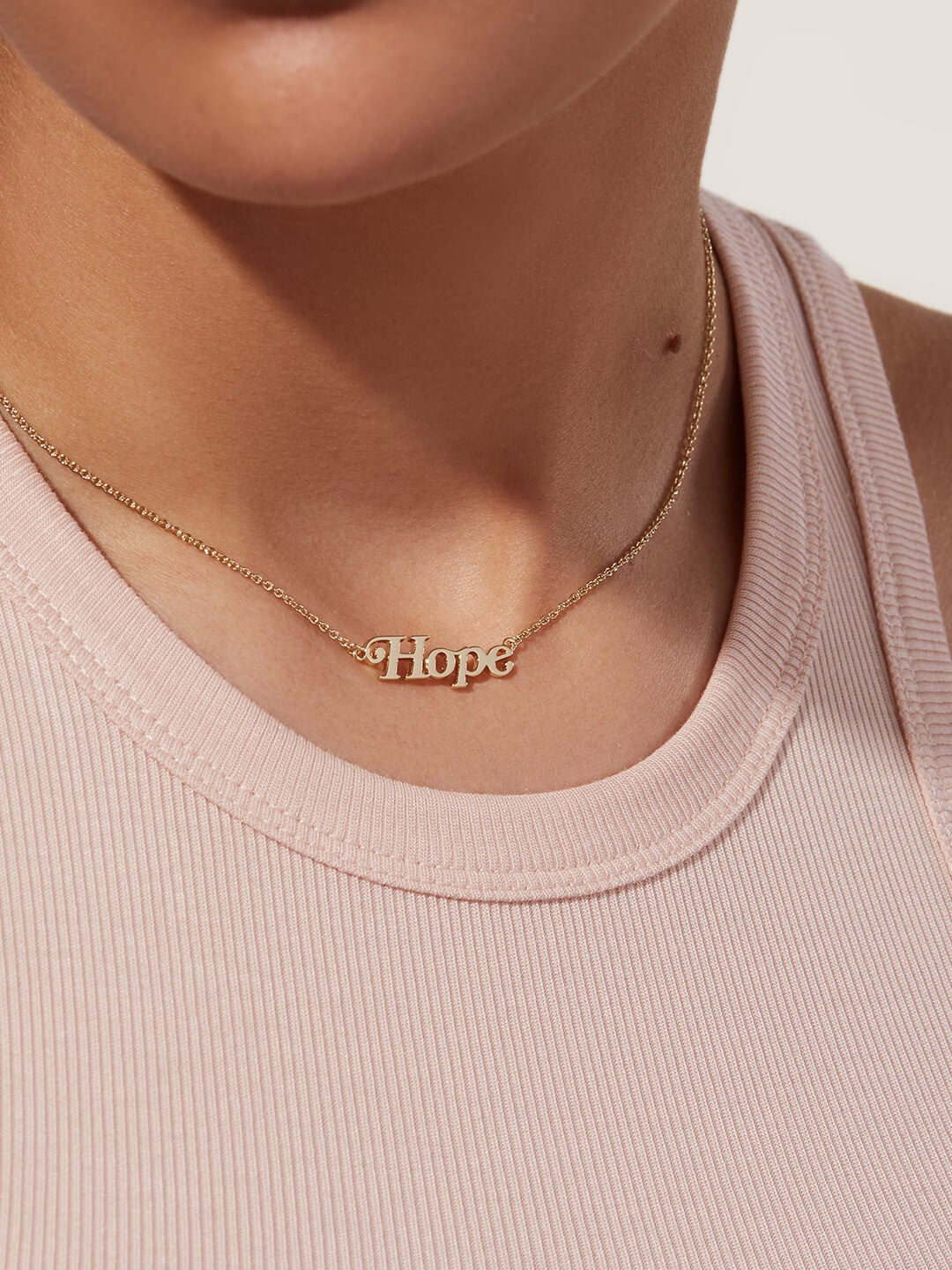 Ana Luisa Jewelry Necklaces Pendant Necklace Nameplate Necklace Hope Gold