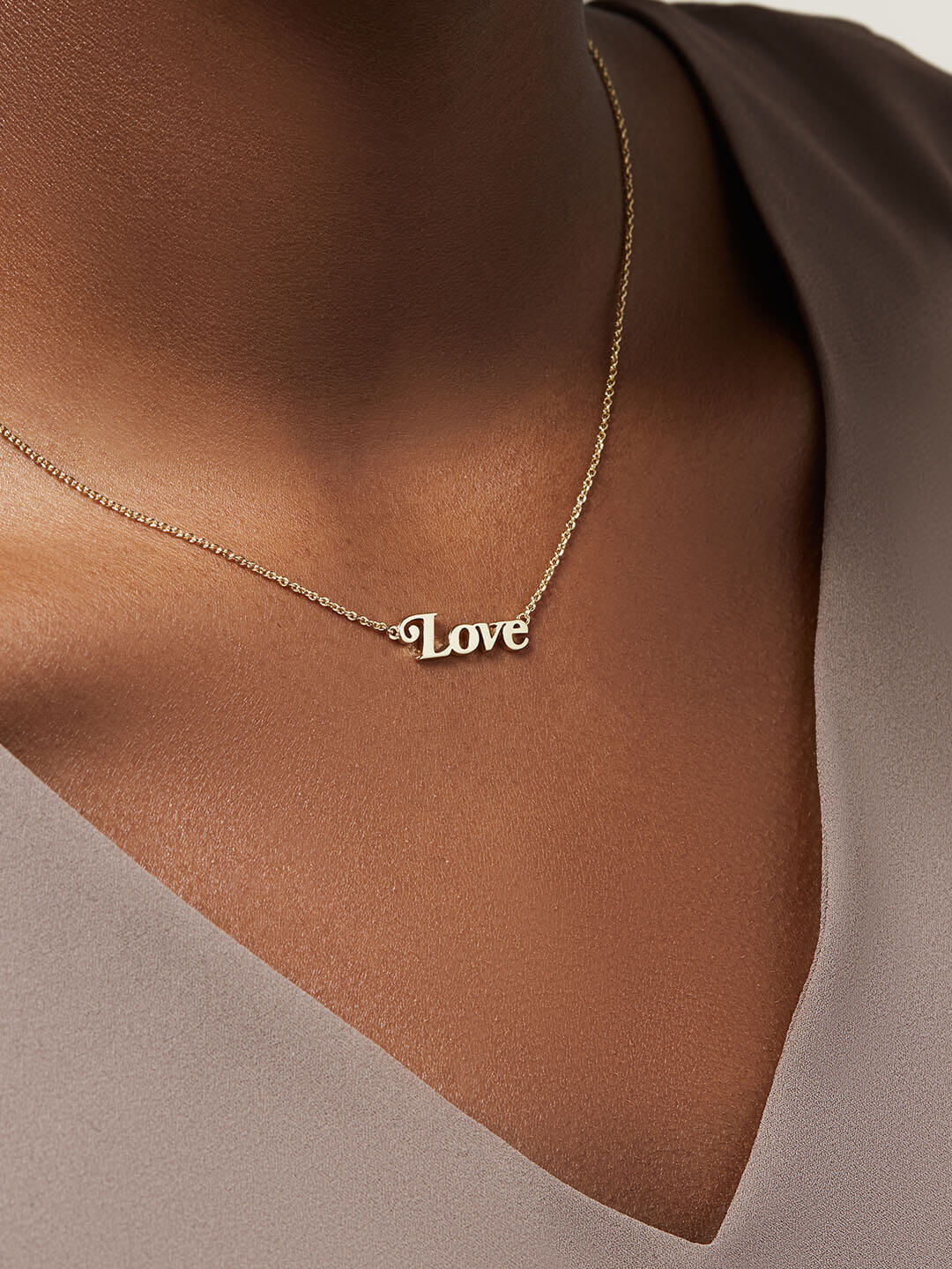 Ana Luisa Jewelry Necklaces Pendant Necklace Nameplate Necklace Love Gold