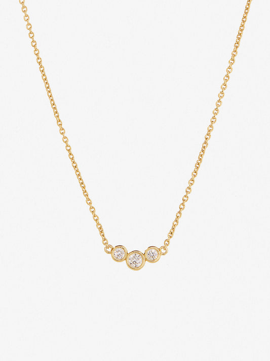 Ana Luisa Jewelry Necklaces Pendants Diamond Necklace Diamond Trio Pendant Silver Diamond