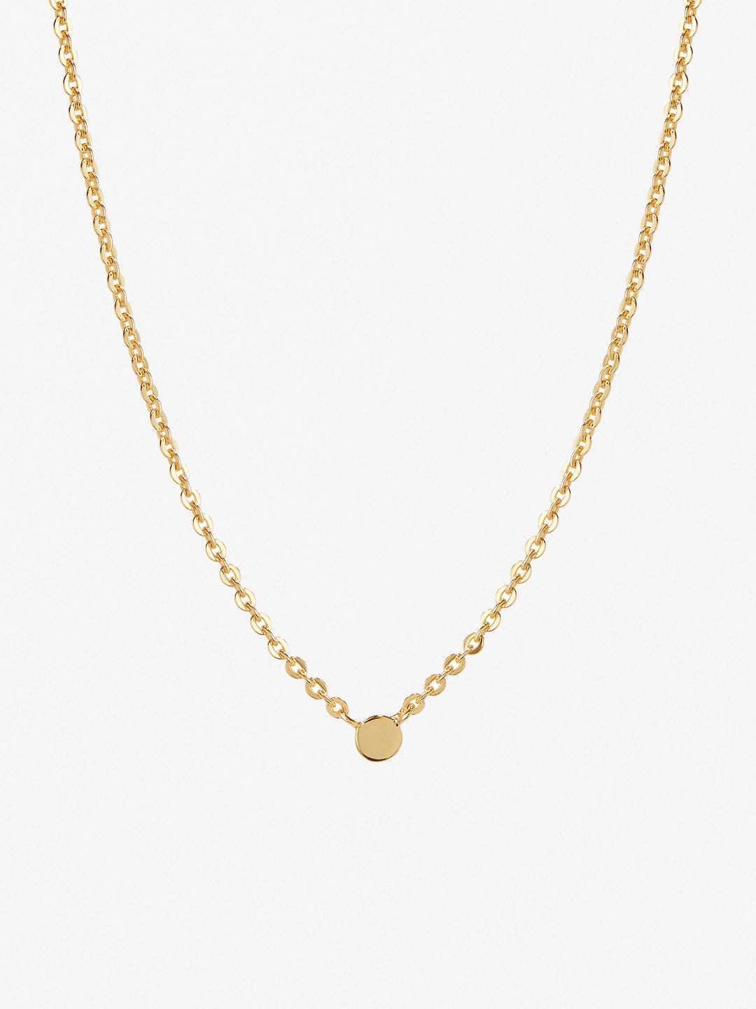 Ana Luisa Jewelry Necklaces Pendants Gold Disc Necklace Aaron Silver