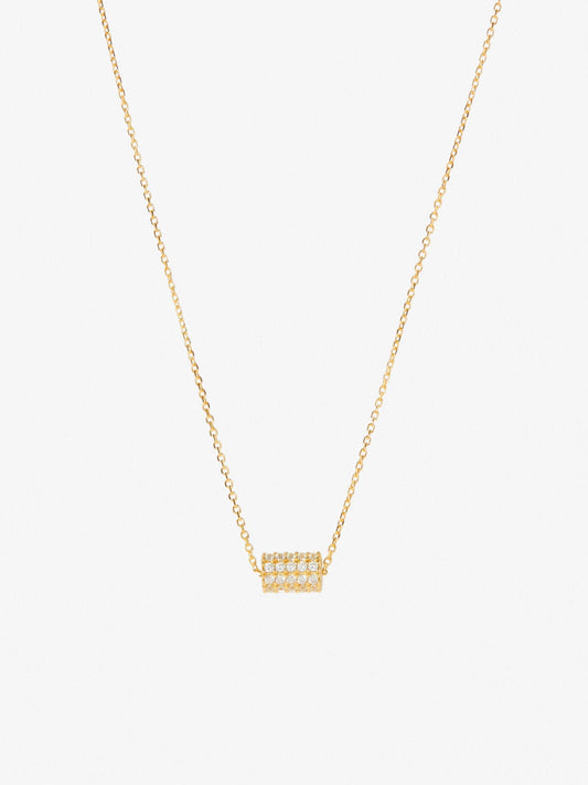 Ana Luisa Jewelry Necklaces Pendants Pave Bead Necklace Madeline Silver