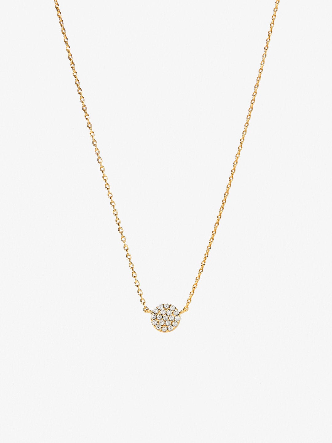 Pavé Disc Necklace - Jordan