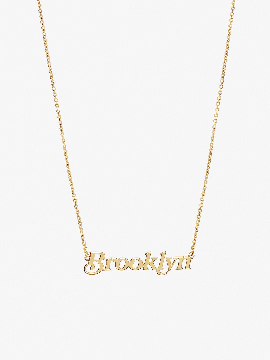 Ana Luisa Jewelry Necklaces Pendant Necklace Nameplate Necklace Brooklyn Gold