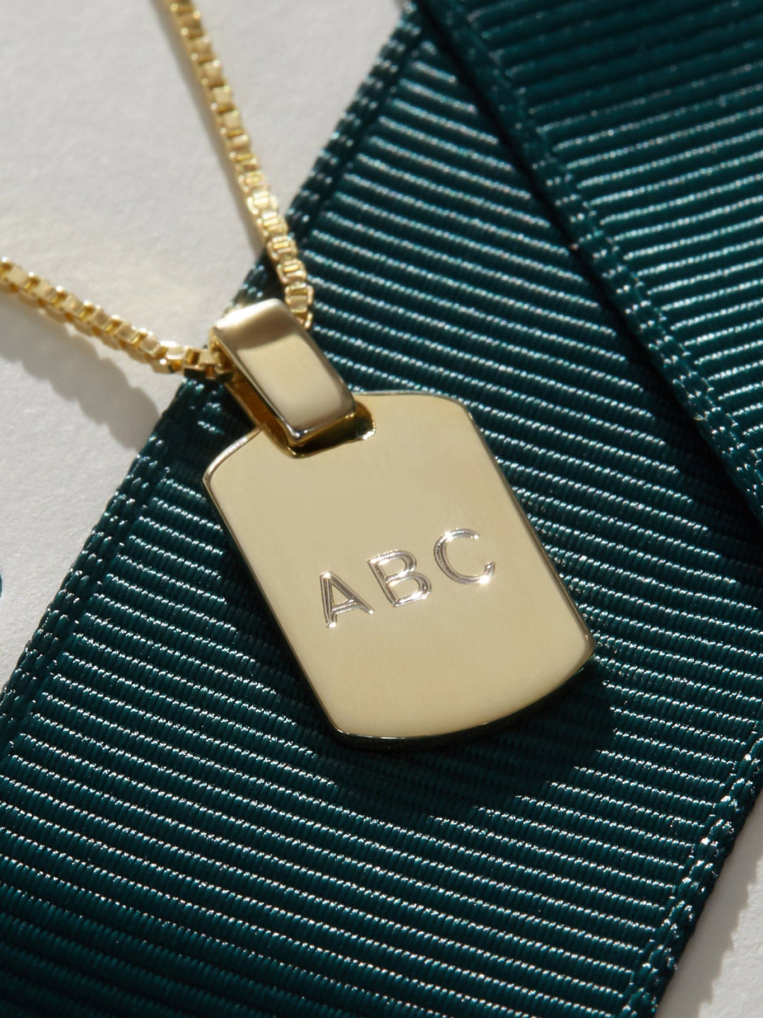 Ana Luisa Jewelry Pendant Engravable Dog Tag Necklace Dog Tag Medium Silver