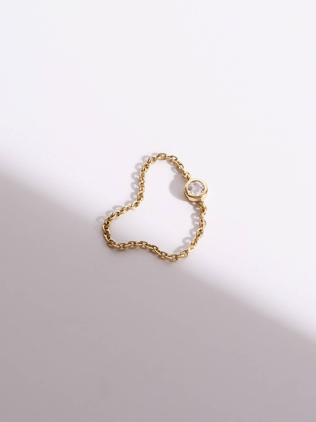 Ana Luisa Jewelry Ring Chain Rings Chain Ring with Topaz Jenna Silver