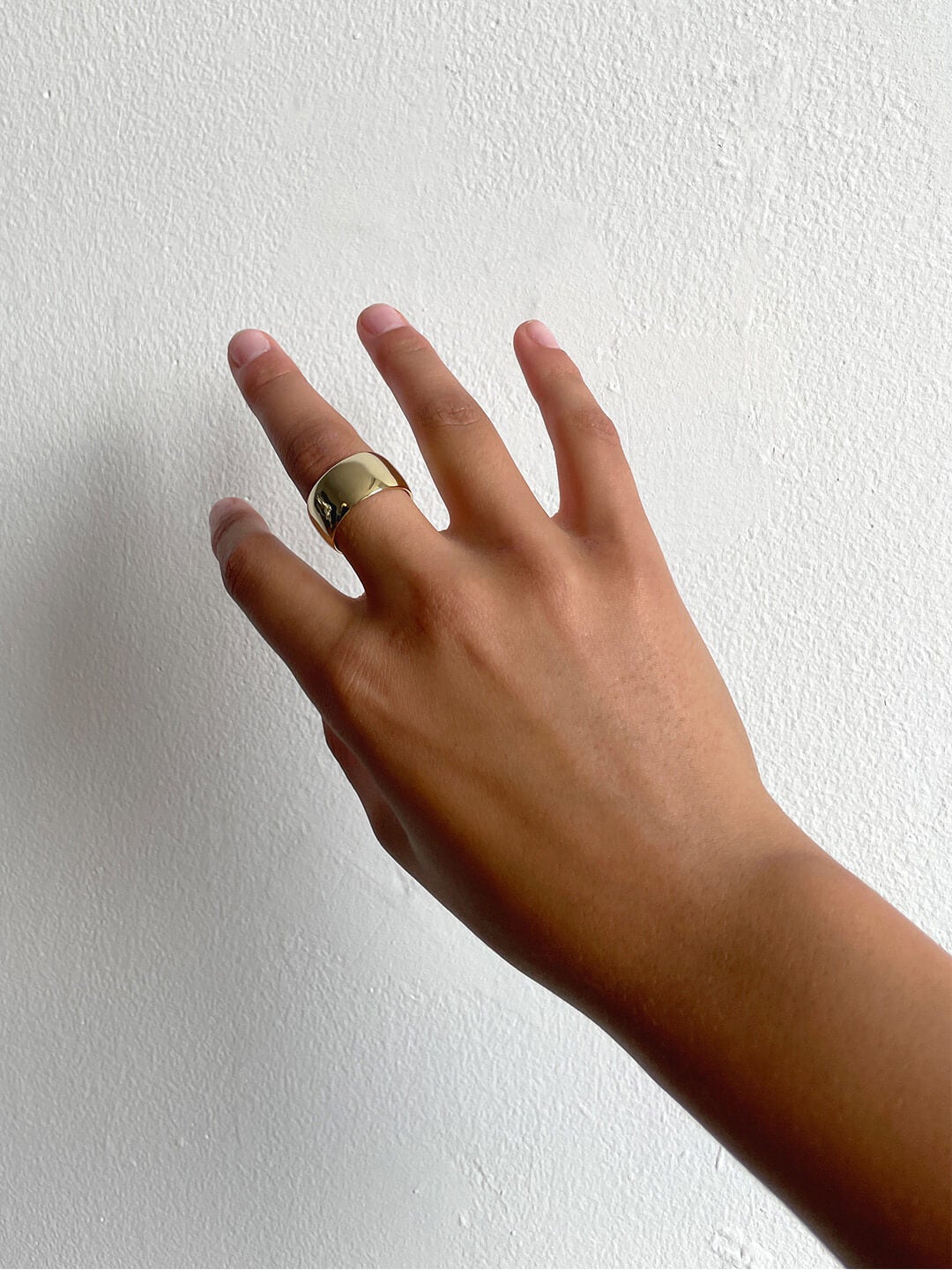 Ana Luisa Jewelry Rings Band Ring Wide Cigar Band Ring Wade Gold