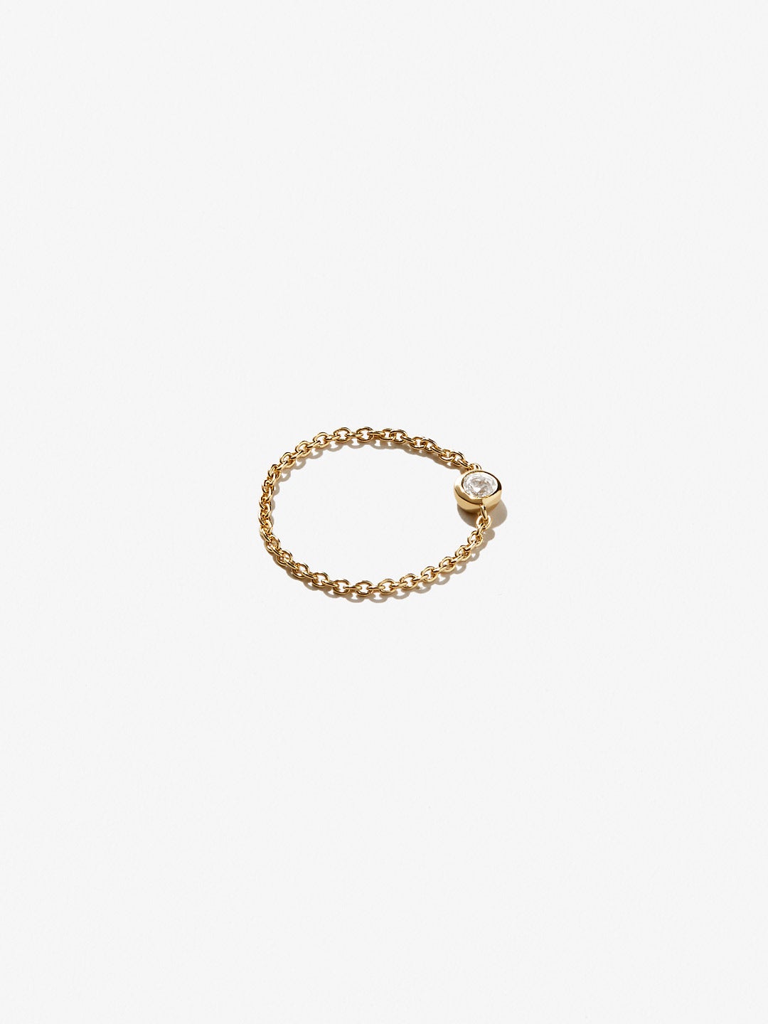 Ana Luisa Jewelry Ring Chain Rings Chain Ring with Topaz Jenna Silver