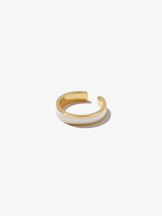 Ana Luisa Jewelry Rings Stacking Rings Mecca Lacquer Off White Gold