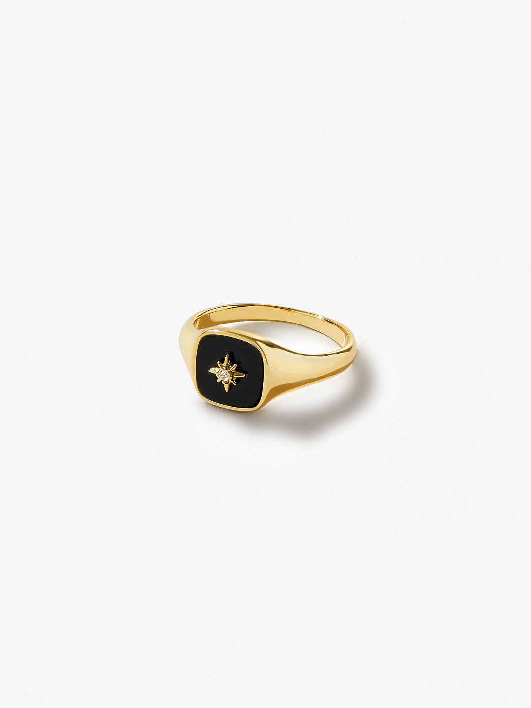 Ana Luisa Jewelry Rings Statement Rings Gold Signet Ring Amara Black Gold