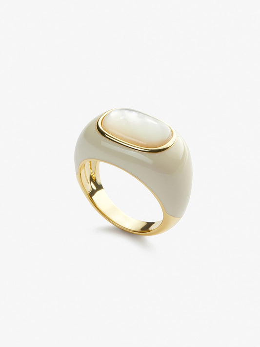 Ana Luisa Jewelry Rings Statement Rings Statement Ring Lennon Mother Of Pearl Gold