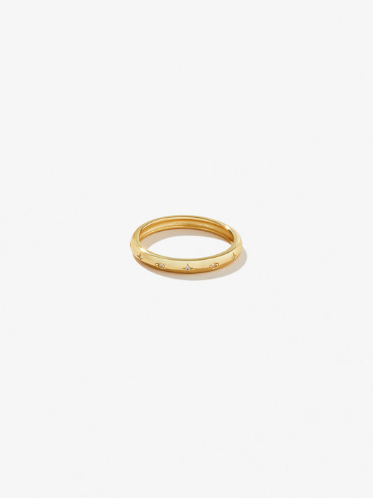 Ana Luisa Jewelry Rings Thin Band Celestial Band Ring Capella Silver