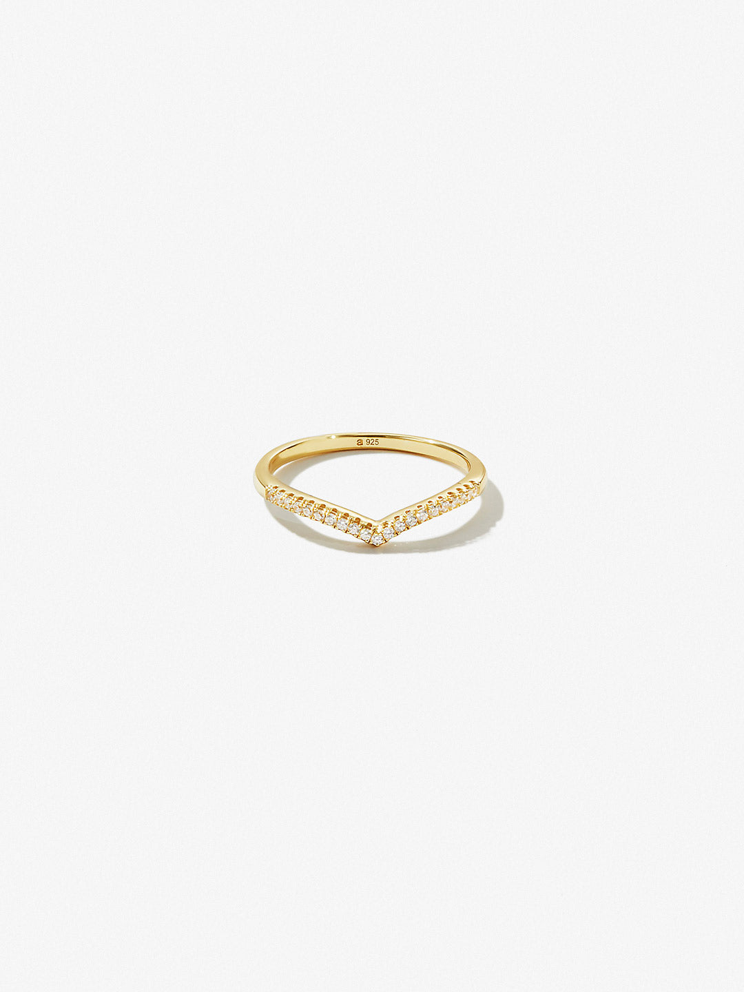 Ana Luisa Jewelry Rings Thin Bands Curved Pave Ring Mallory Silver