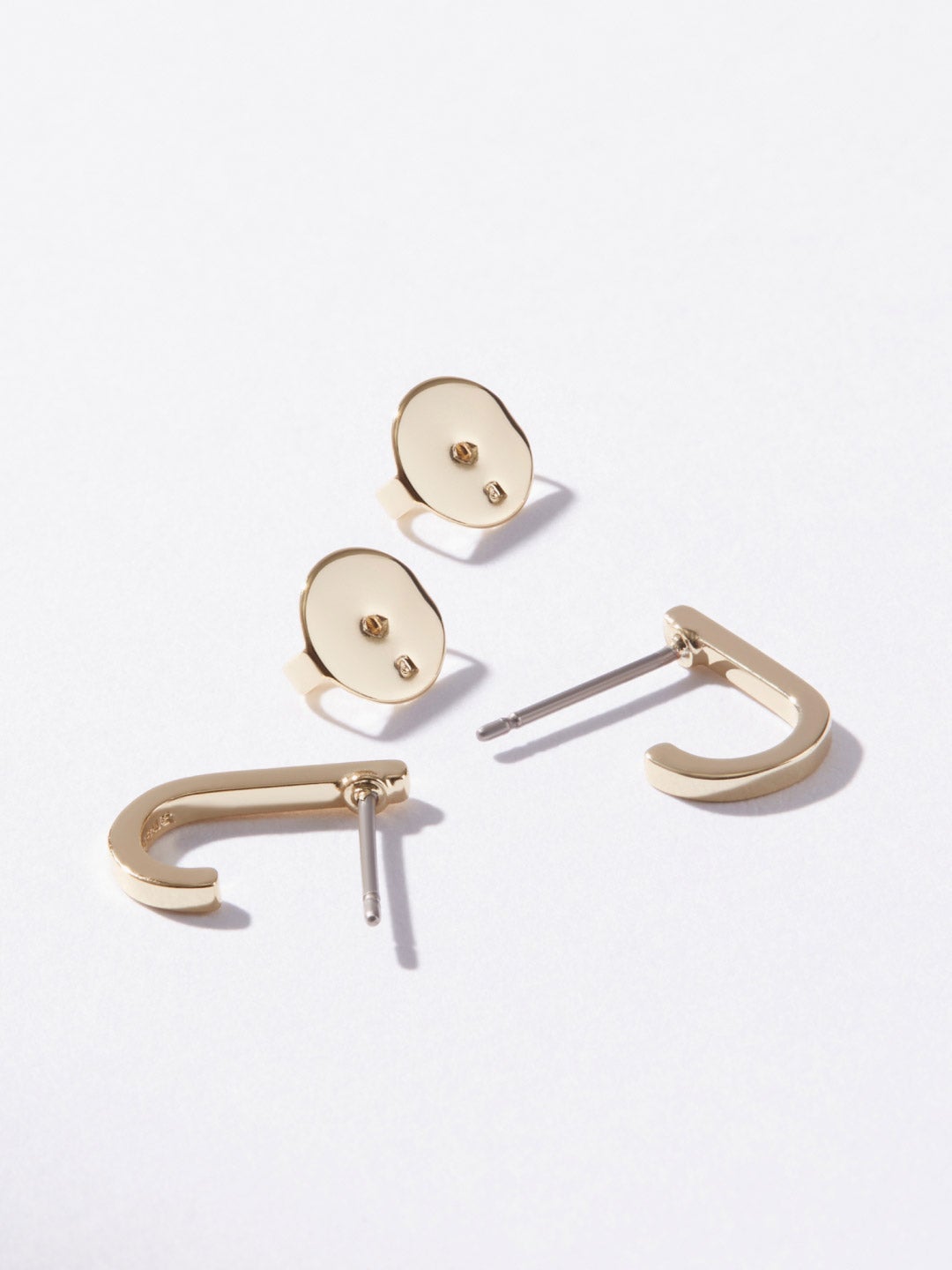 Ana Luisa Jewelry Studs Earrings Curved Stud Earrings Jia Gold