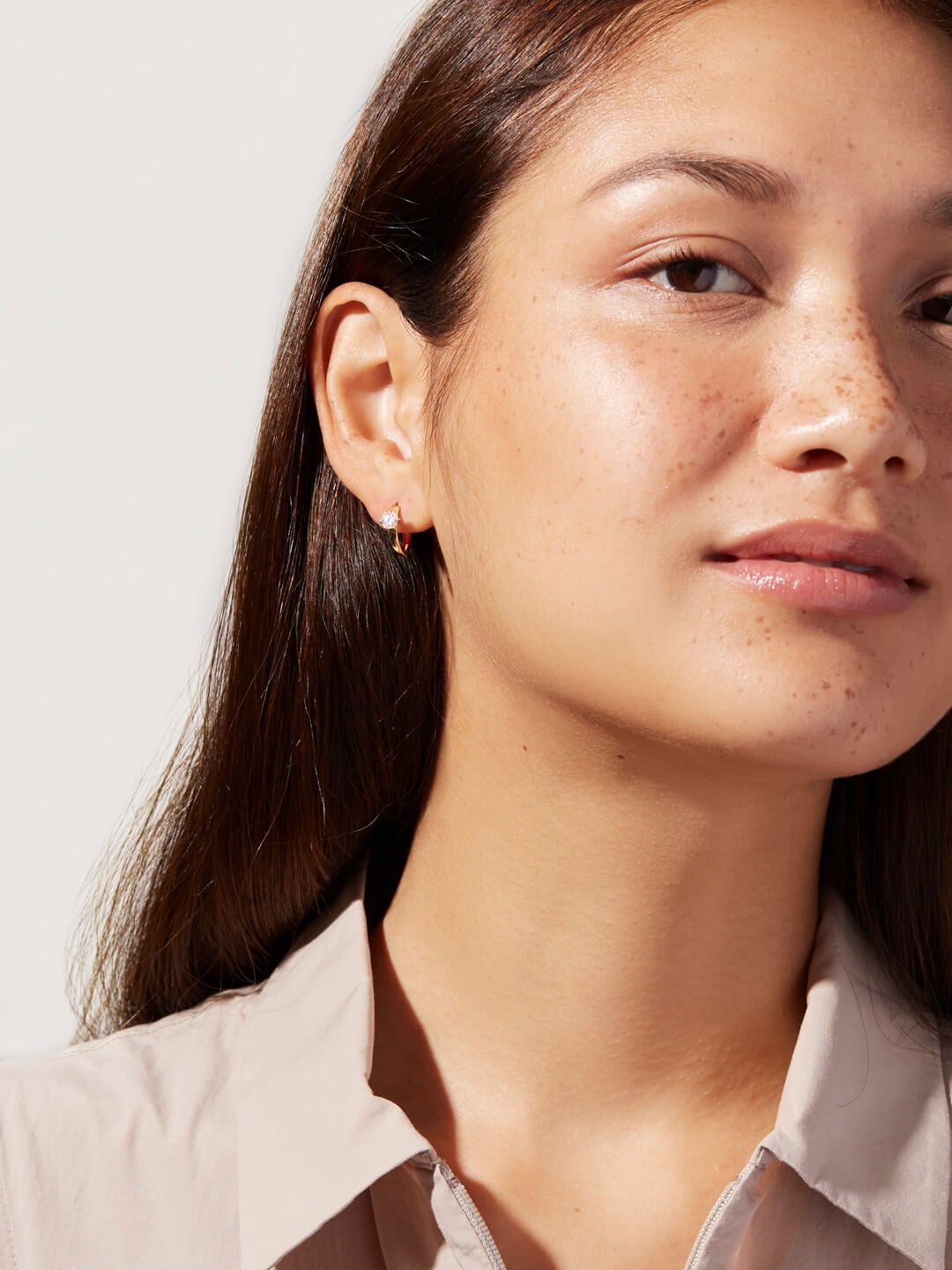 Ana Luisa Earrings Huggie Earrings Statement Huggie Hoops She said yes Silver