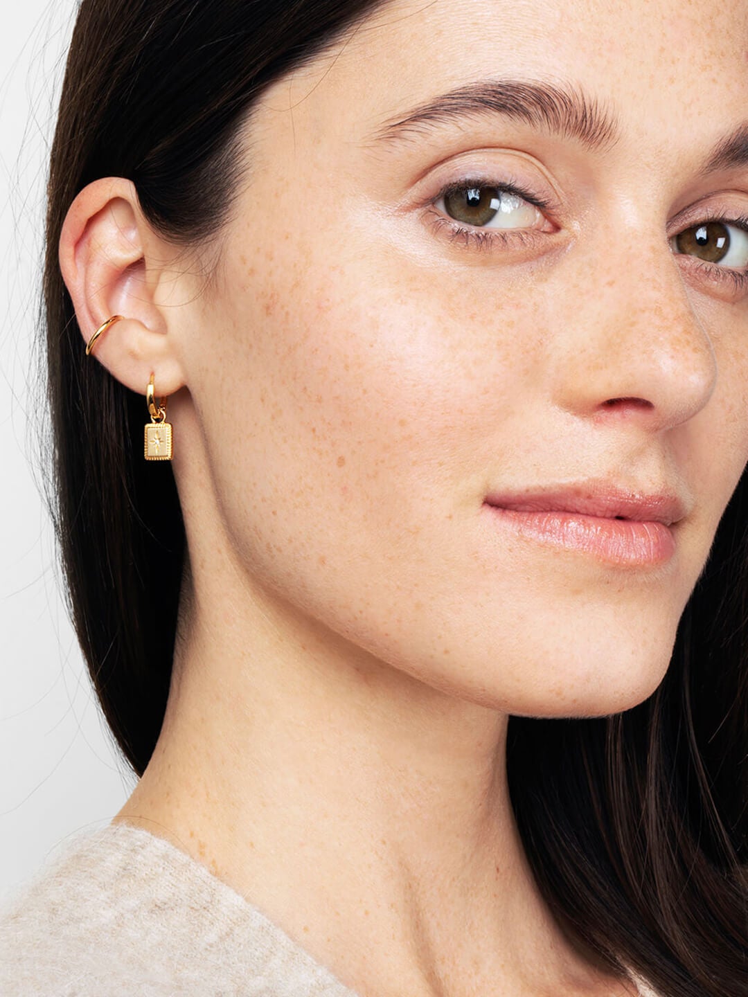Ana Luisa Earrings Studs Earrings Talisman Huggie Hoops Cruz Gold