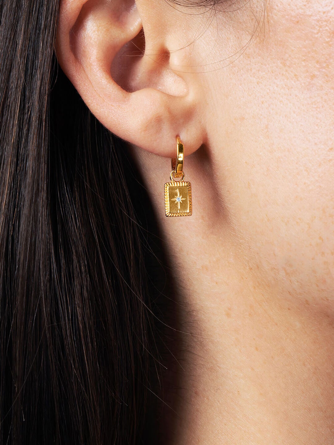 Ana Luisa Earrings Studs Earrings Talisman Huggie Hoops Cruz Gold