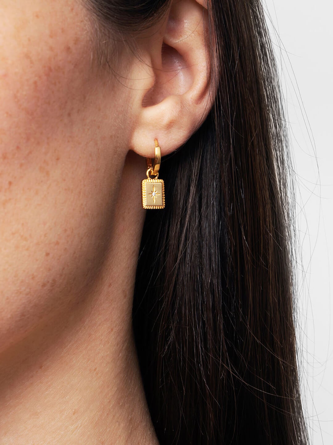 Ana Luisa Earrings Studs Earrings Talisman Huggie Hoops Cruz Gold