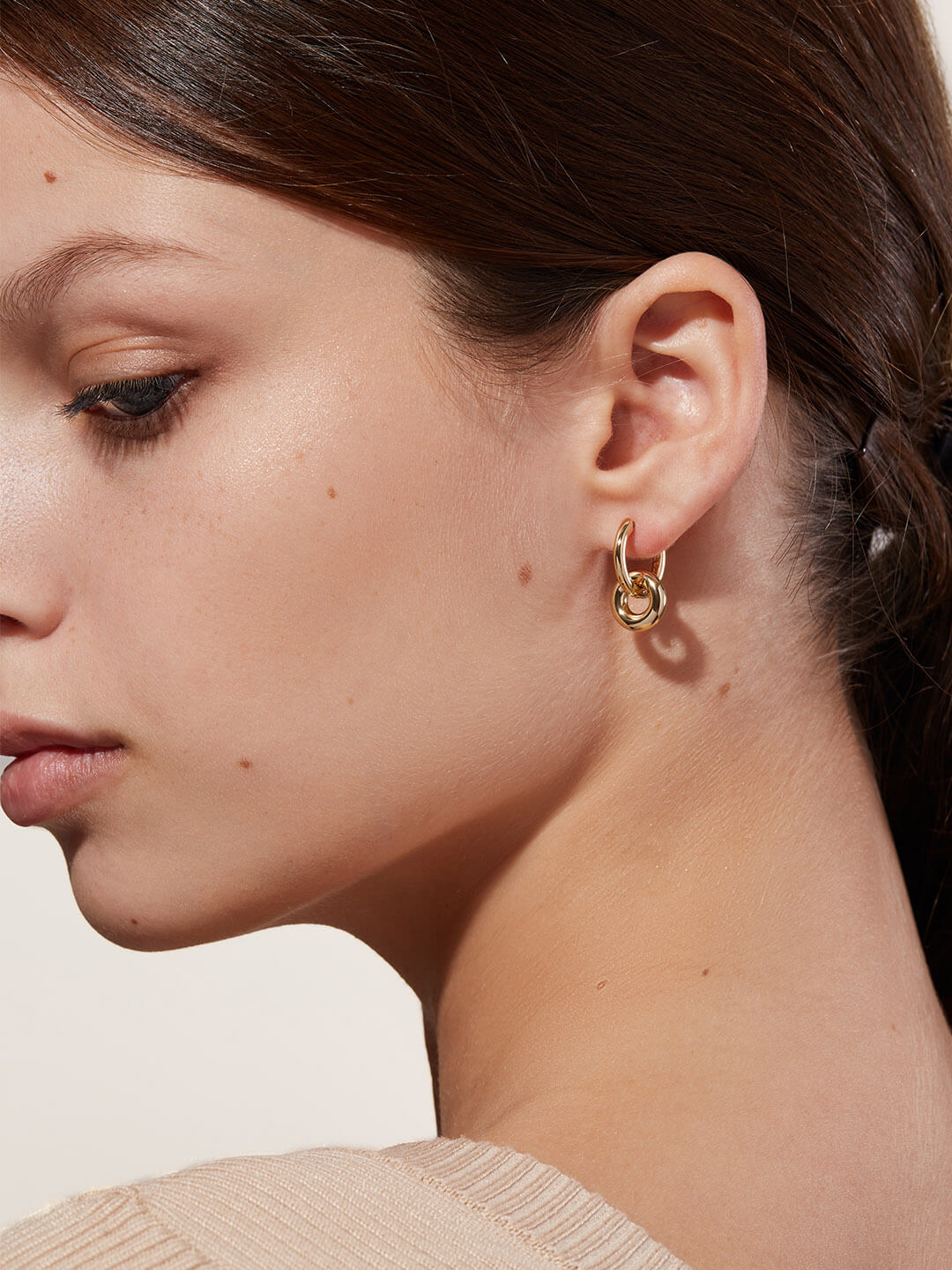 Ana Luisa Jewelry Earrings Hoop Earrings Gold Double Hoops Earrings Duo