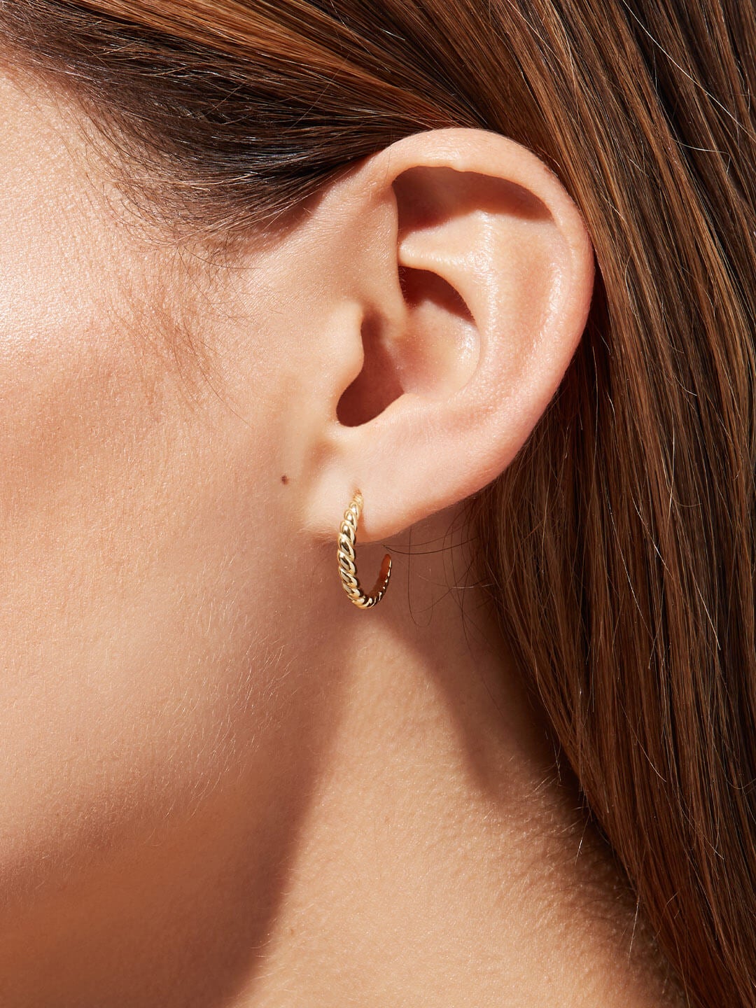 Ana Luisa Jewelry Earrings Hoops Earrings Gold Twist Hoops Vivi Gold Silver